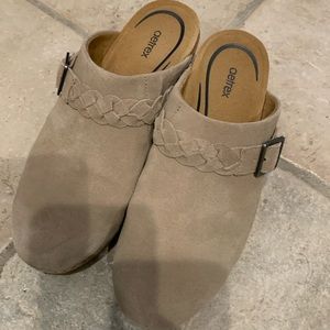 Aetrex Corey Braided Clog Light Beige Size 8.5 M